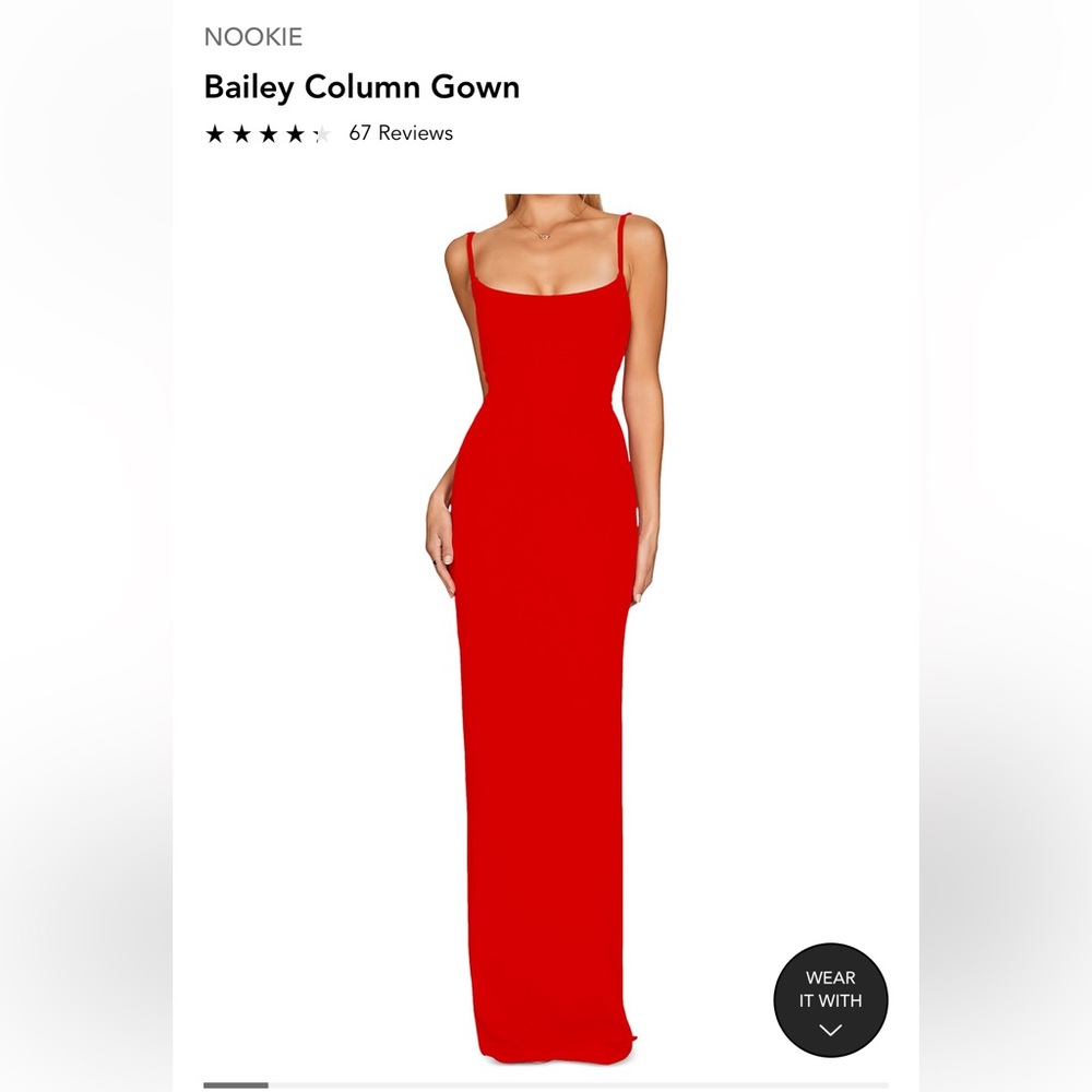 Nookie NWOT red gown never been worn